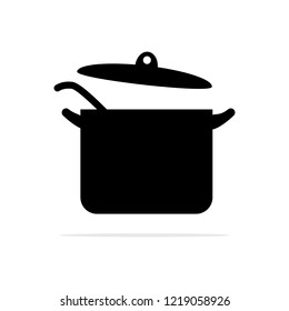 Soup pot icon. Vector concept illustration for design.