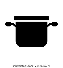 Soup Pot Vector Glyph Icon For Personal And Commercial Use.
