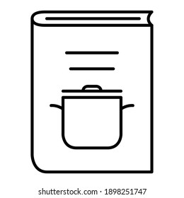 Soup recipes book icon in trendy outline style design. Vector illustration isolated on white background.