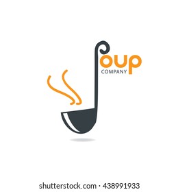 Soup Restaurant Abstract Logo Black