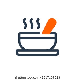 Ícone Vetor de Menu de Restaurante de Sopa