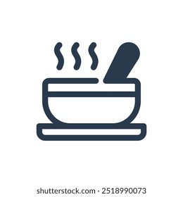 Ícone Vetor de Menu de Restaurante de Sopa
