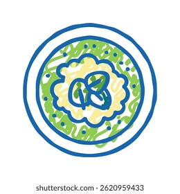 soup with spinach ingredient doodle icon sketch vector. soup with spinach ingredient sign. isolated symbol illustration