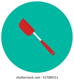 Soup spoon cute icon in trendy flat style isolated on color background. Kitchenware symbol for your design, logo, UI. Vector illustration, EPS10.