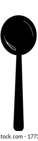 Soup Spoon to Eat Soup Dishes in Black and White