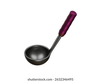 soup spoon icon 3d illustration render