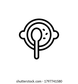 Soup spoon icon. Simple line, outline vector elements of vegetarian food icons for ui and ux, website or mobile application