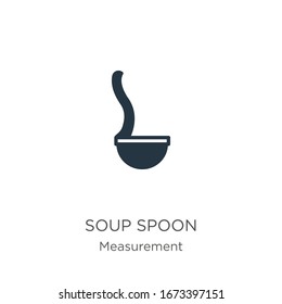 Soup spoon icon vector. Trendy flat soup spoon icon from measurement collection isolated on white background. Vector illustration can be used for web and mobile graphic design, logo, eps10