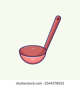 soup spoon illustration. kitchen utensils vector concept.