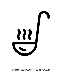 Soup spoon, ladle soup icon