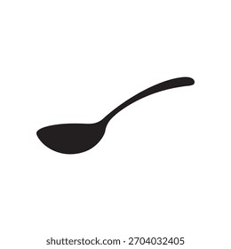 Soup spoon silhouette vector flat illustration design on white background