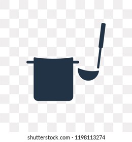 Soup Spoon vector icon isolated on transparent background, Soup Spoon transparency concept can be used web and mobile