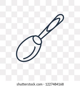 Soup Spoon vector outline icon isolated on transparent background, high quality linear Soup Spoon transparency concept can be used web and mobile