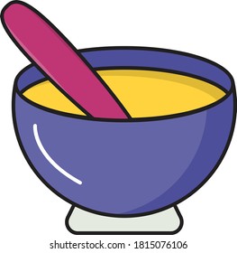soup vector flat color icon 