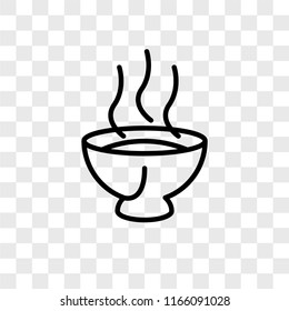 Soup vector icon isolated on transparent background, Soup logo concept