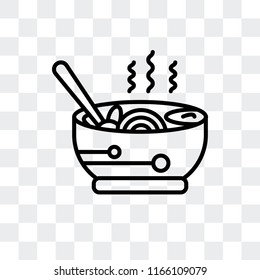 Soup vector icon isolated on transparent background, Soup logo concept