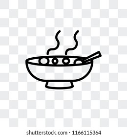 Soup vector icon isolated on transparent background, Soup logo concept