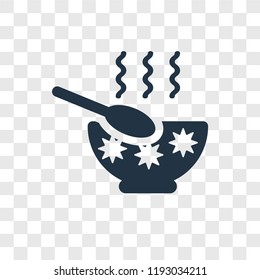 Soup vector icon isolated on transparent background, Soup transparency logo concept