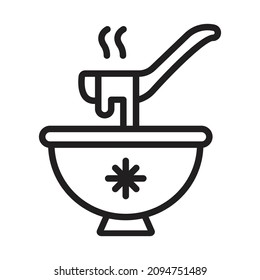 Icono de vector de sopa que puede modificar o editar fácilmente 

