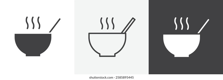 Soup vector icons collection graphic designs for ui designs