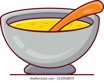 ilustración de soup Vector en un fondo transparente.Símbolos de calidad premium.Icono plano de línea vectorial para concepto y diseño gráfico.
