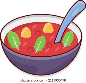 soup Vector illustration on a transparent background.Premium quality symmbols.Vector line flat icon for concept and graphic design.
