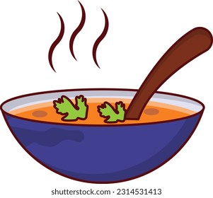 Suppe, Vektorgrafik auf transparentem Hintergrund. Hochwertige Symbole. Flachsymbole für Vektorgrafiken für Konzept und Grafikdesign.