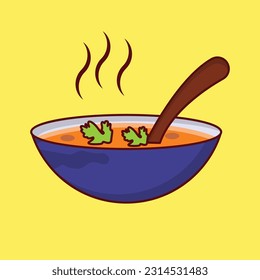 soup Vector illustration on a transparent background. Premium quality symmbols. Vector line flat icons for concept and graphic design.