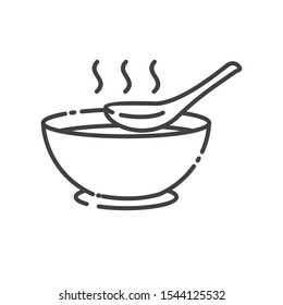 Soup vector illustration with simple line design. Soup icon