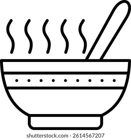 Soup vector line icon icons design