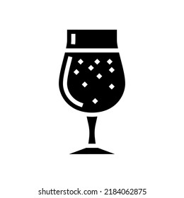 sour ale beer glass glyph icon vector. sour ale beer glass sign. isolated symbol illustration