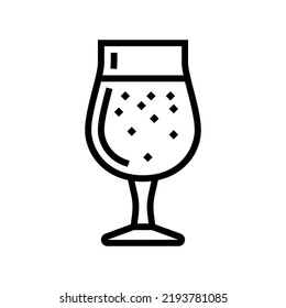 sour ale beer glass line icon vector. sour ale beer glass sign. isolated contour symbol black illustration