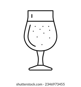 sour ale beer glass line icon vector. sour ale beer glass sign. isolated contour symbol black illustration