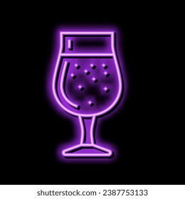 sour ale beer glass neon light sign vector. sour ale beer glass illustration