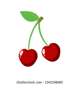 sour cherry, cartoon style 