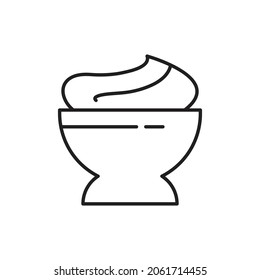 Sour cream bowl icon design isolatred on white background