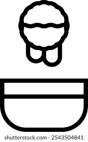 sour cream icon. Thin linear style design isolated on white background