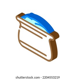 sour cream milk product isometric icon vector. sour cream milk product sign. isolated symbol illustration
