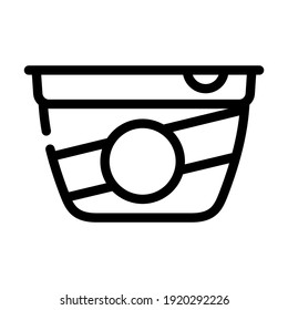 sour cream package line icon vector. sour cream package sign. isolated contour symbol black illustration