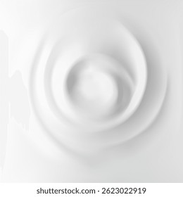 Creme azedo ou espiral de iogurte com textura branca lisa e vista superior de fundo de onda cremosa para design de laticínios e cosméticos. Produto láteo chicoteado e mistura de mousse fresca isolados