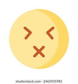 Sour face emoji icon, creative and premium vector