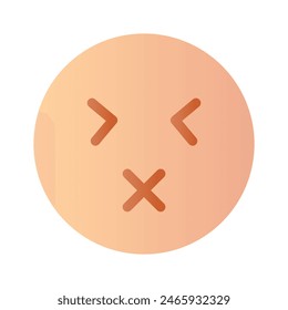 Sour face emoji icon, creative and premium vector