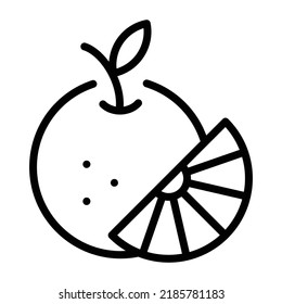 Sour fruit, a linear icon of lemon 