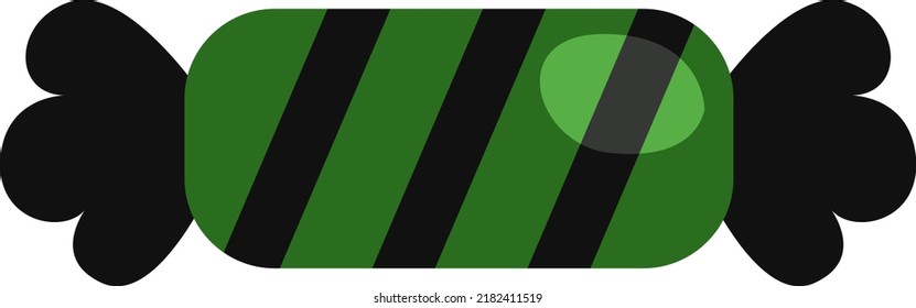 Sour halloween candy, illustration, vector on a white background.
