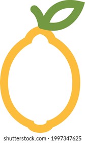 Sour lemon, illustration, on a white background.