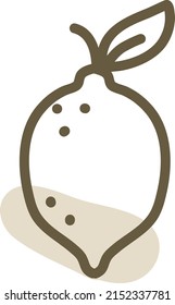 Limón agrio, ilustración, vector sobre un fondo blanco.