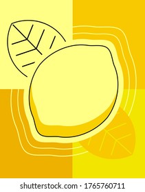 Saure Zitrone auf gelbem Hintergrund