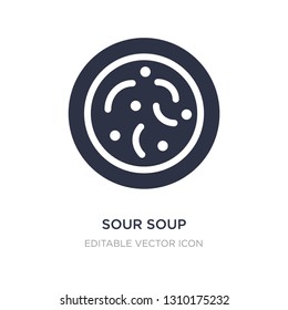 sour soup icon on white background. Simple element illustration from Food and restaurant concept. sour soup icon symbol design.