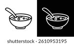 Sour soup icon Vector isolated outline drawing.