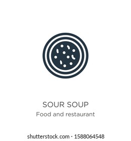 Sour soup icon vector. Trendy flat sour soup icon from food and restaurant collection isolated on white background. Vector illustration can be used for web and mobile graphic design, logo, eps10